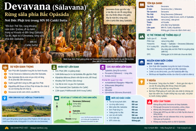 Devavana / Rừng Sāla phía bắc Opāsāda