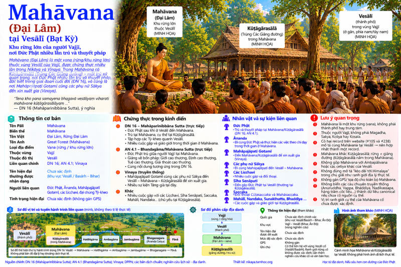 Rừng Đại Lâm (Mahavana) thuộc Vesali (Bạt Kỳ)