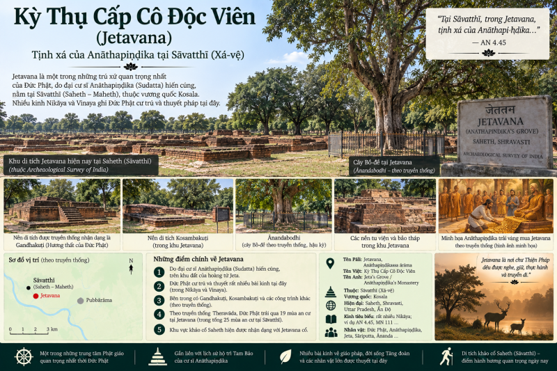 Tịnh xá Kỳ Thụ Cấp Cô Độc Viên (Jetavana Anathapindika's Grove)